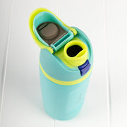 Premium engraved stainless steel kids water bottle designed to keep drinks cold for longer.
