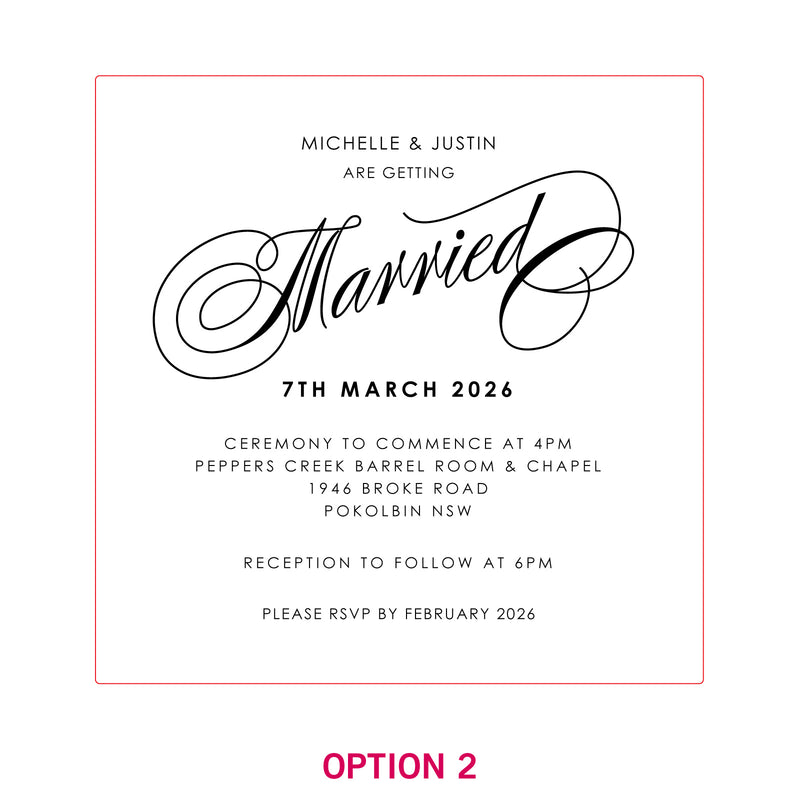 Engraved Square Mirror Acrylic Wedding Invitations