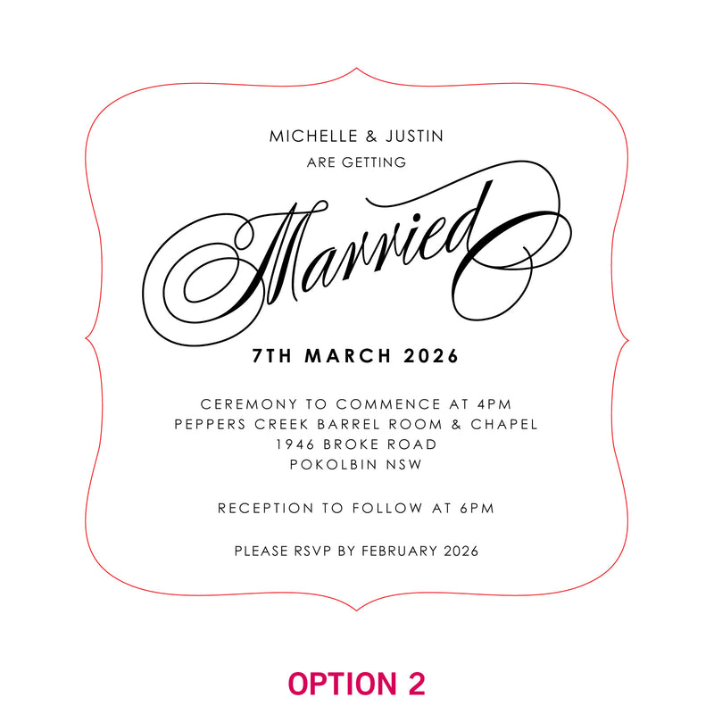 Engraved Royal Style Acrylic Wedding Invitations