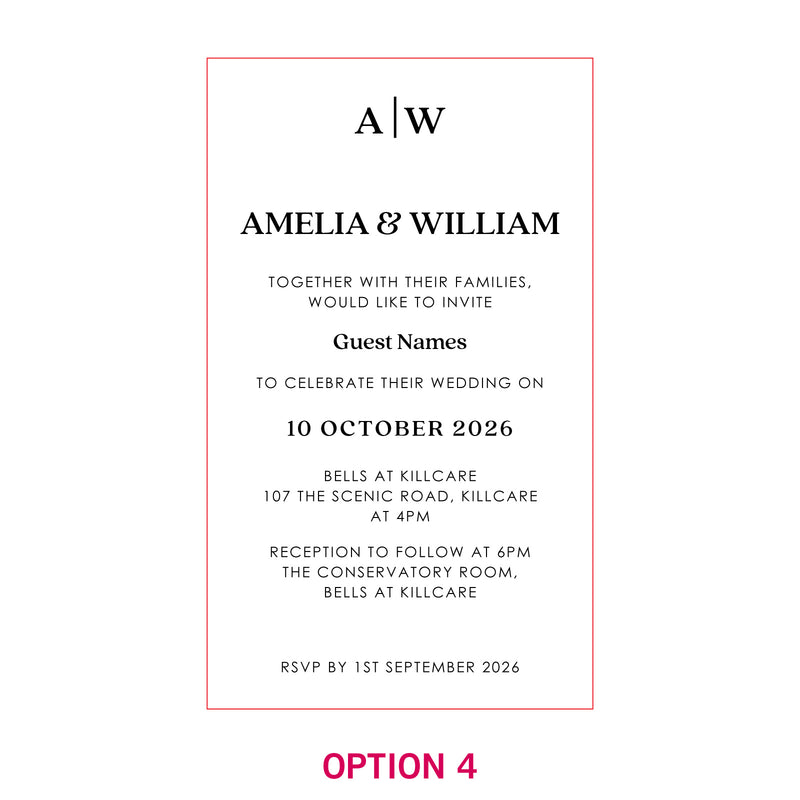 11B Engraved Mirror Acrylic Wedding Invitations