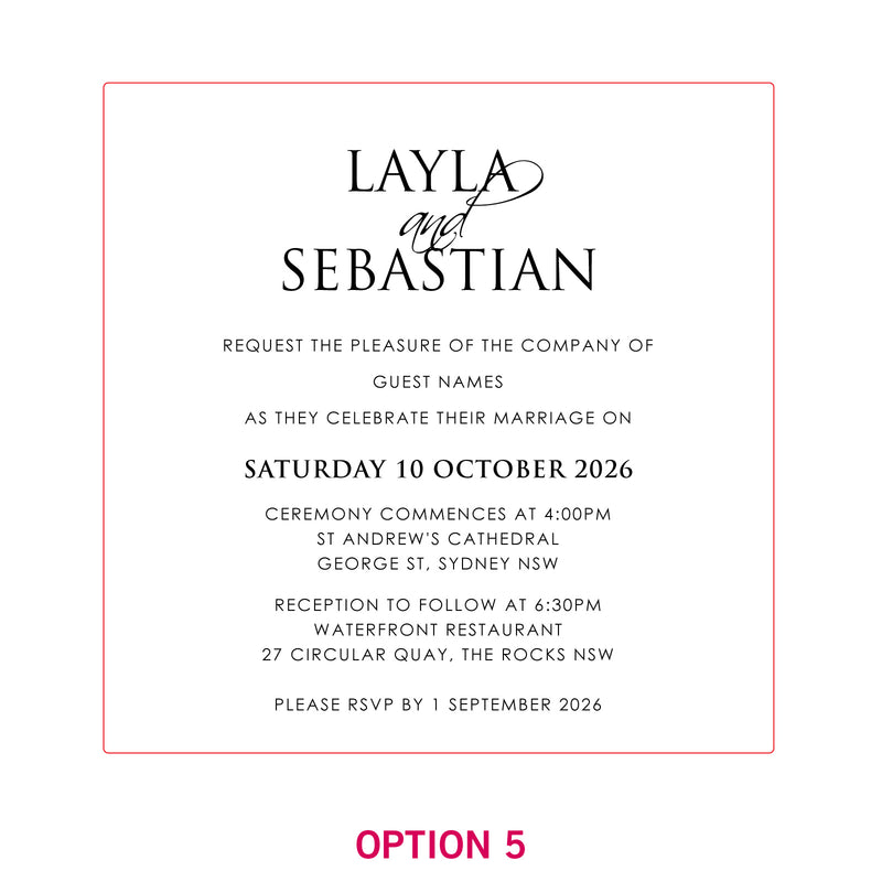 Engraved Square Acrylic Wedding Invitations