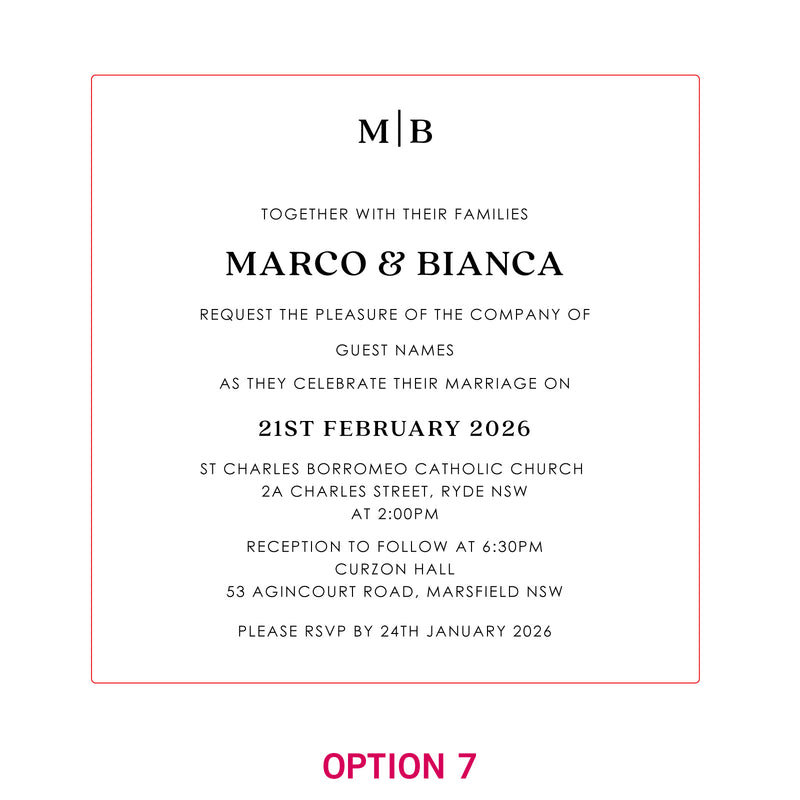 Engraved Square Acrylic Wedding Invitations
