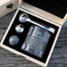Personalised Engraved Wooden Gift Boxed Spinning Scotch Glass Set