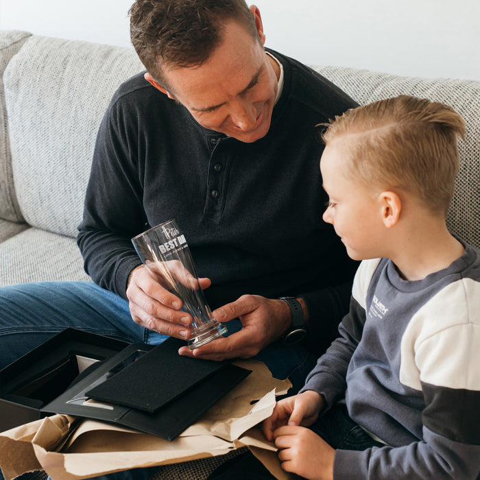 Personalised 425ml beer glass for Dad, Grandad or any father figure.