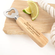 Personalised Engraved 30th Birthday Wooden Handle Bottle Opener
