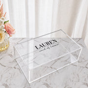 Personalised clear acrylic bridesmaid proposal box with sliding lid