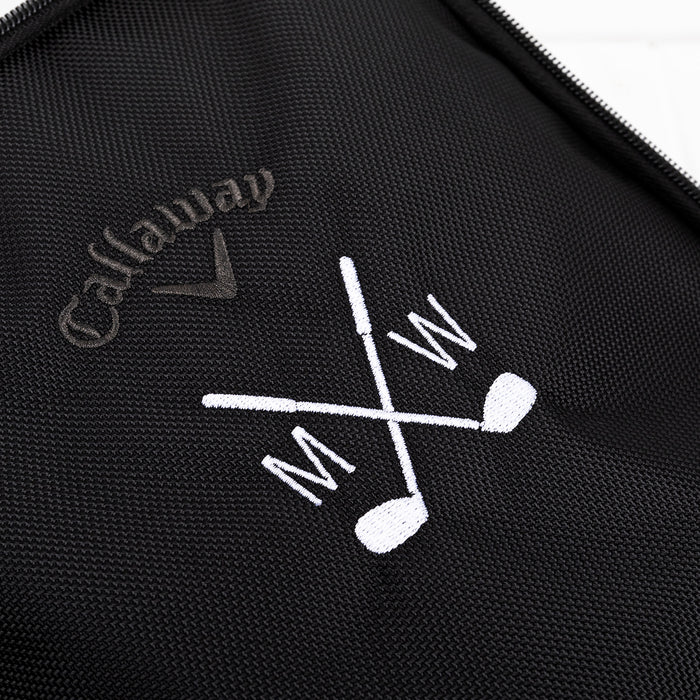 Customisable Callaway shoe bag featuring durable fabric, air vents, and monogram design