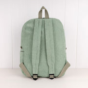 Sage corduroy kids backpack with adjustable padded straps