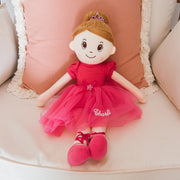 Pink tutu ballerina doll with personalised name for little dancers