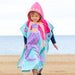 Personalised kids’ hooded mermaid beach towel with embroidered name