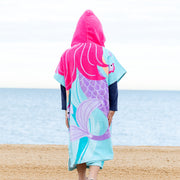Girls mermaid suitcase with personalised name and free beach towel