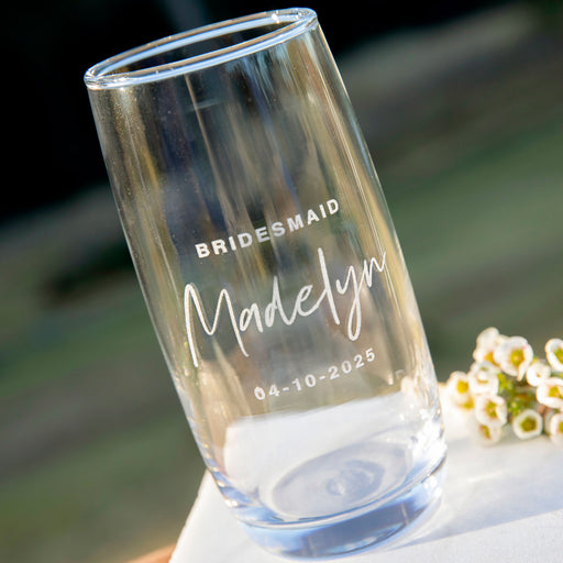 Customised Engraved Bridesmaid Water Glass