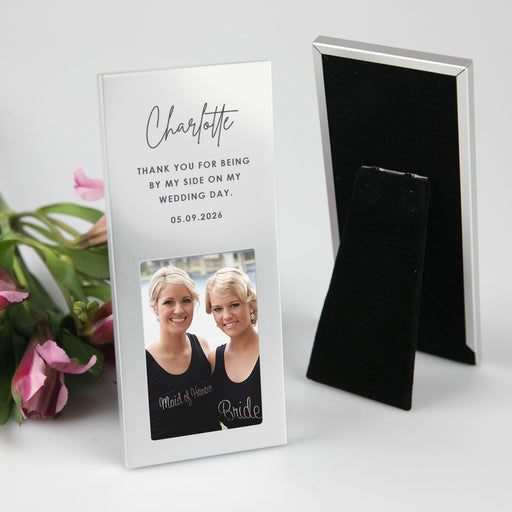Personalised Engraved Bridal Party Bridesmaid Wedding Photo Frame Favour