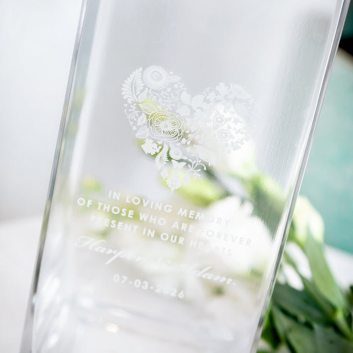 Personalised Engraved Glass Vase Wedding Gift