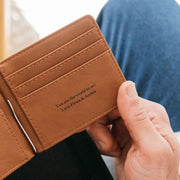 Custom Designed Engraved Christmas Leather Gift Set- Pen, Keyring & Wallet Present