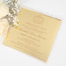 Customised Engraved Square Mirror Gold Acrylic Christening Invitations