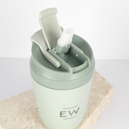 Customised Engraved Monogrammed Reusable Keep Cup with Straw