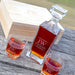 Engraved Decanter, Scotch Glasses and Whiskey Stone Wooden Gift Box Set Christmas Present