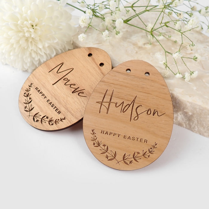 Engraved Wooden Easter Gift Tag