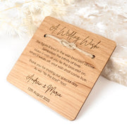 Personalised Engraved Wooden "A Wedding Wish" favour Bracelet Bomboniere