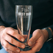 Personalised 425ml schooner beer glass for Father’s Day