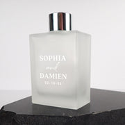 Custom Artwork White Printed Wedding Favour Bottle With Silver Lid