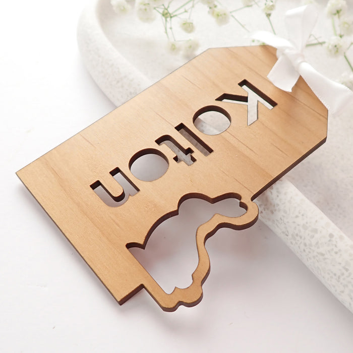 Customised Laser Cut Child's Name Wooden Easter Gift Tag