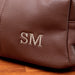 Custom Embroidered Monogrammed Mens Brown Travel Toiletry Bag