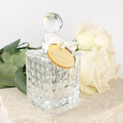 Customised Engraved Baptism Decanter with Mirror Round Gold Gift Tag
