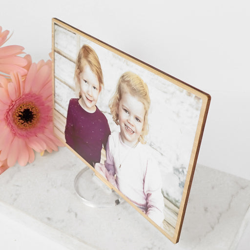 Customised Professionally Photo Printed in Full Colour on Bamboo Frame Mother's Day Present