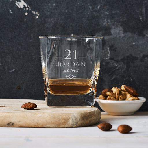Son's 21st Birthday Whisky Glass – 'Best Son In The World' Engraved, Gift Box Included