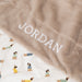 Custom Embroidered Baby's Name Beige Blanket