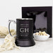 Custom beer mug gift for men, featuring bold metallic text and stylish packaging