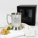 Custom engraved metal beer mug gift for 18th, 21st, or 30th birthday celebration