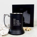 Engraved metal beer mug gift for dad, uncle, or grandad with 450ml capacity