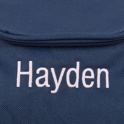 Custom Embroidered Name Boy  Blue Navy Toiletry Bag