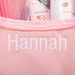 Custom Embroidered Name Girls Pink Toiletry Bag