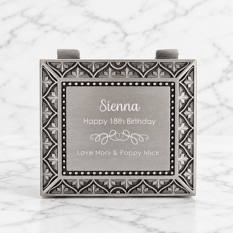 Personalised milestone birthday keepsake box for 1st, 18th or 21st birthday gift