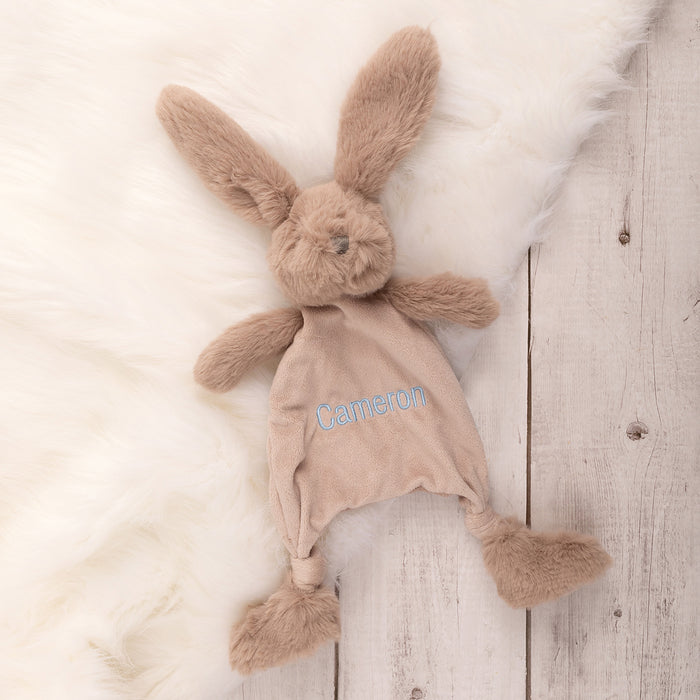Personalised Plush Bunny Comforter Toy