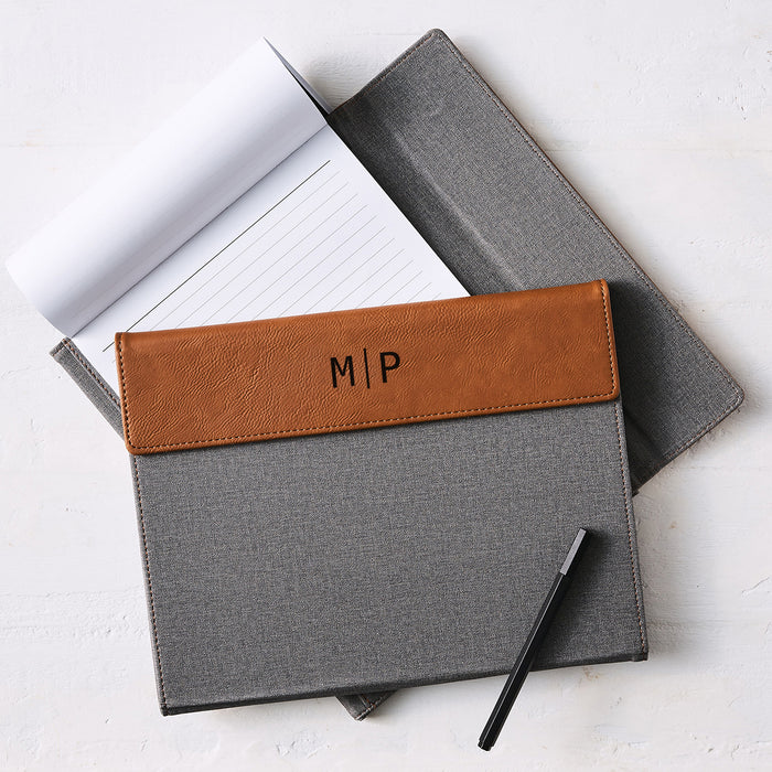 Personalised A4 Leatherette Portfolio with Notepad