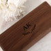 Engraved wooden glasses case with magnetic closure