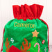 Customised Name Embroidered Reindeer Santa Sack