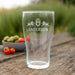 Custom beer glass with engraved family name, ideal gift for home bar or man cave