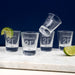 Personalised 50ml shot glass engraved with 21st birthday design, name, and date.