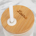 White Bamboo Lid Smoothie Drink Bottle