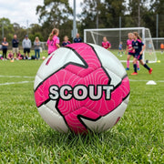 Personalised pink Deploy soccer ball with custom name