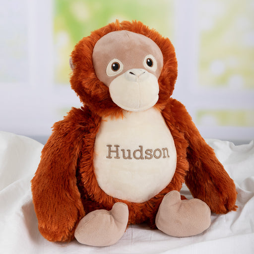 Customised Embroidered Name Orangutan Stuff Toy