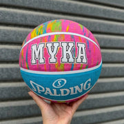 Personalised pink basketball gift for kids available in sizes 5 and 6