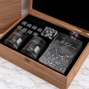Engraved 800ml whiskey decanter and matching glasses gift set for Dad, Step-Dad or Grandpa