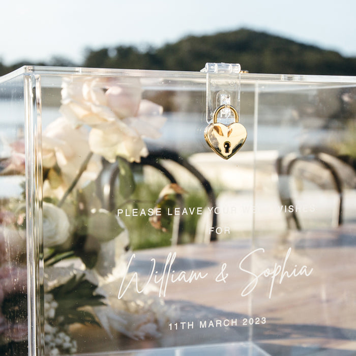 Wedding Wishing Well Box with Clear Base